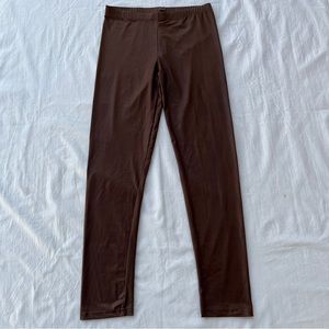 Freckles Brown Faux Leather Pants - Size M